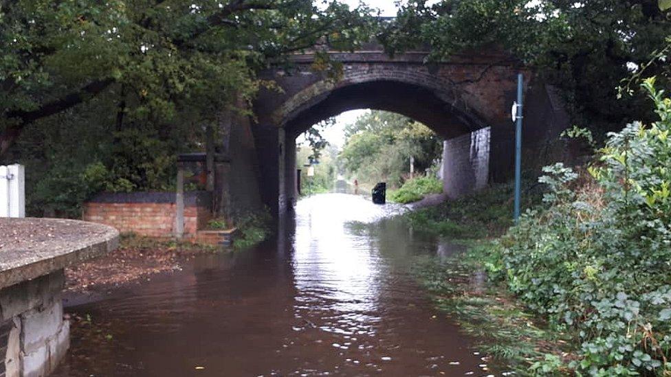 Alban Way flooding