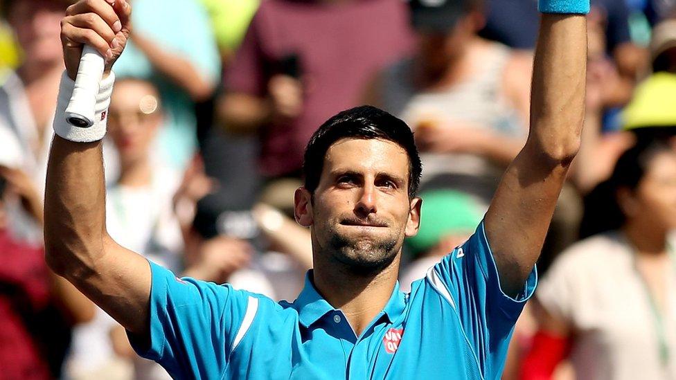 Serbian tennis player Novak Djokovic