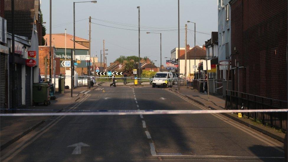 Police cordon at Wealdstone High Street