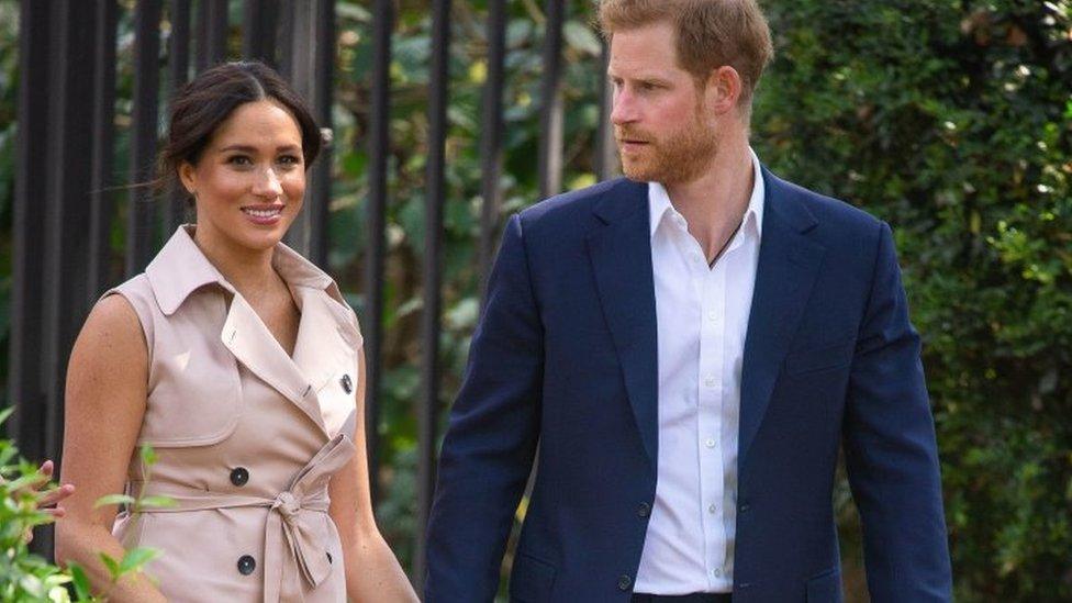 The Duchess of Sussex with the Duke of Sussex