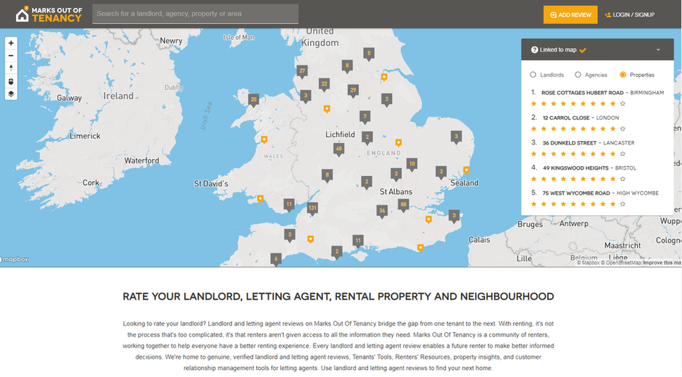 Marks Out Of Tenancy website