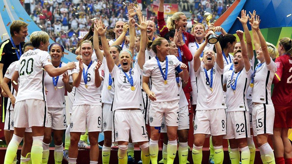 US women's national football team after winning World Cup