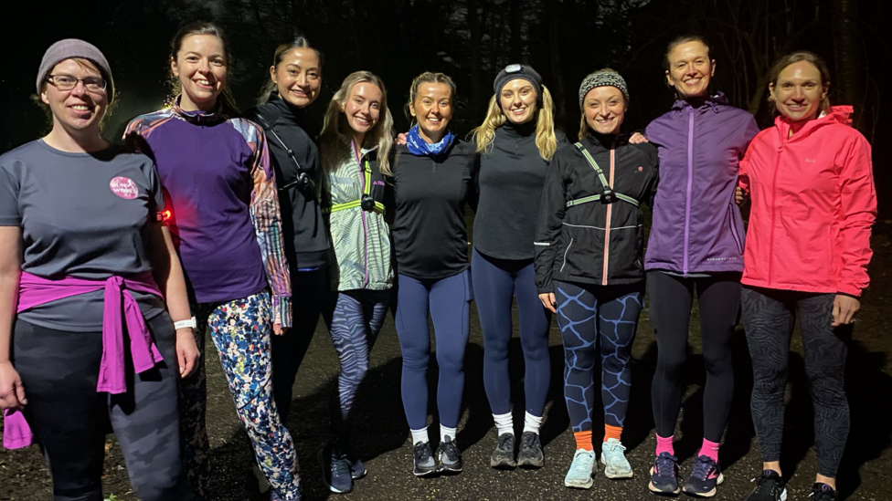 Members of the Run the World running club