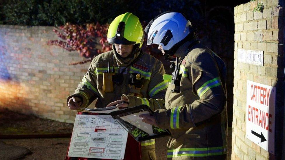 Fire crews at fire in Biggleswade