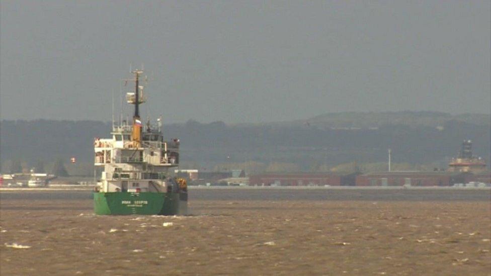 Boat in Humber Estuary