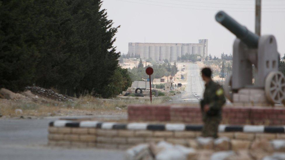 Syrian Democratic Forces fighter outside Manbij on 22 June 2016