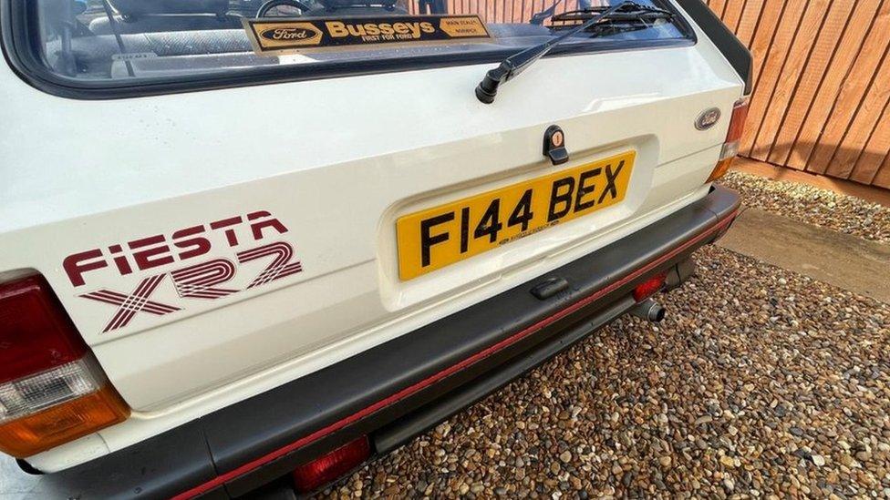 Rear view of Fiesta XR2