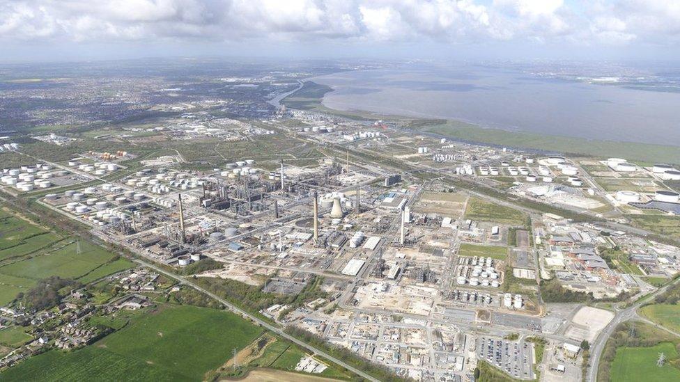 Aerial view of Stanlow Manufacturing Complex