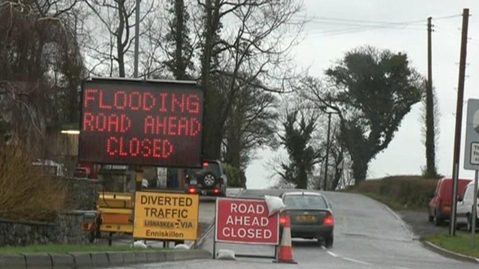 Over 20 roads have been closed in County Fermanagh this week