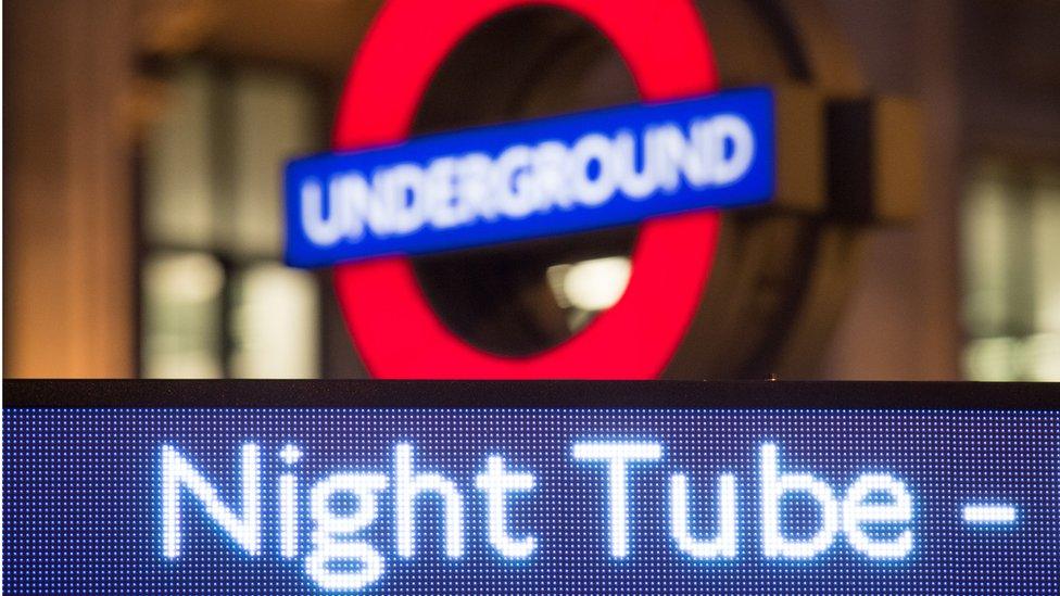 Night Tube sign