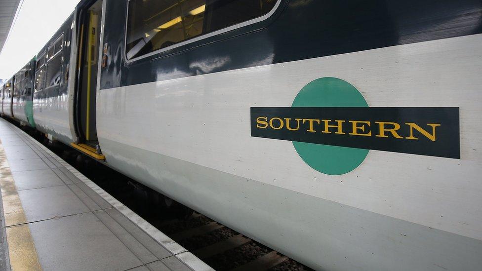 File photo of a Southern railway train at a station platform