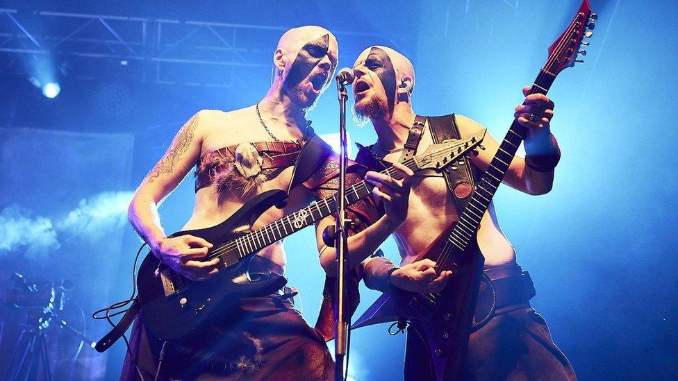 Swedish band Brothers of Metal performing