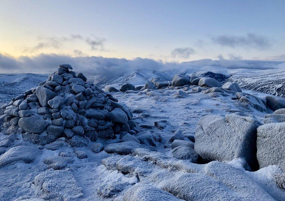 sunrise from the summit of Bynack More