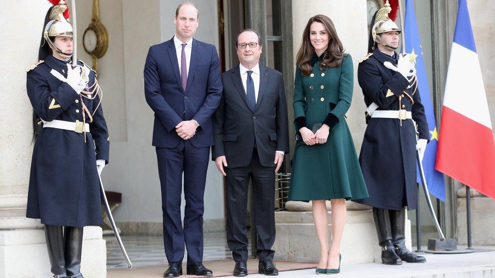 The royals with Francois Hollande