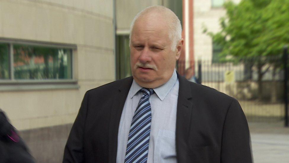 John Aughey was pictured at an earlier court appearance