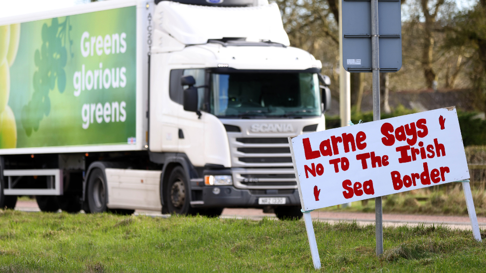 A lorry in Larne