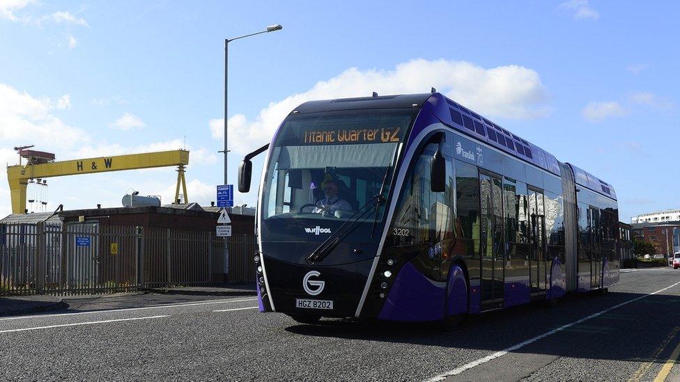 Glider bus in Belfast