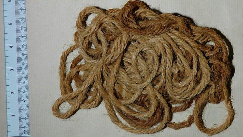 Rope found at the site