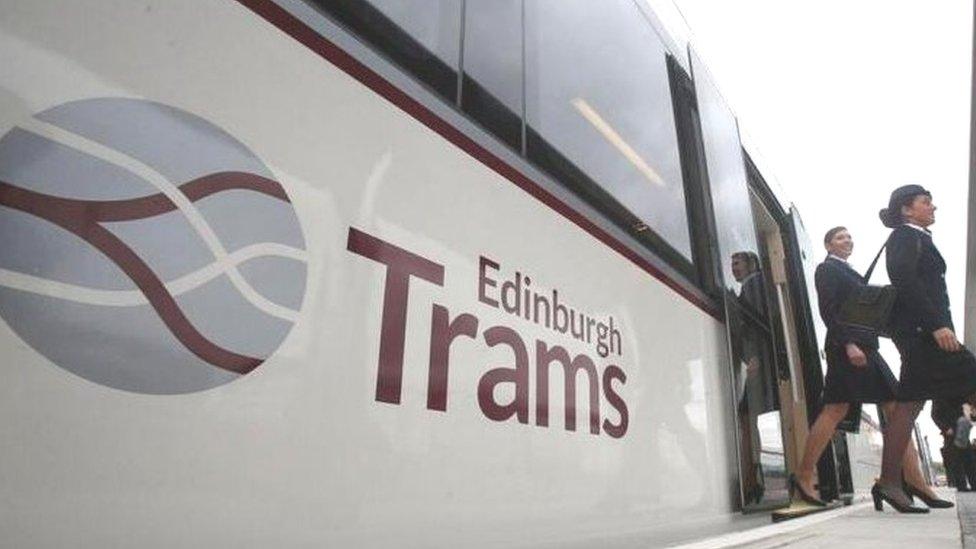 screen grab from Edinburgh Trams website