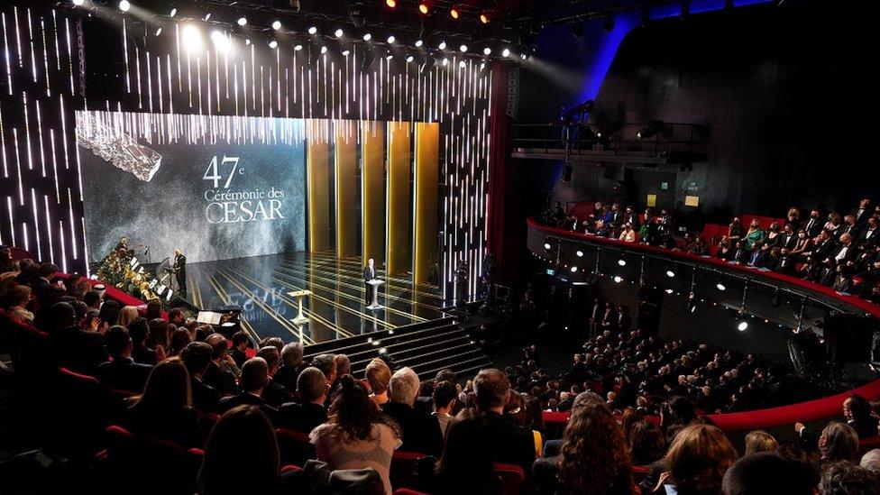 A general view of atmosphere during the 47th Cesar Film Awards Ceremony At L'Olympia on February 25, 2022 in Paris, France.