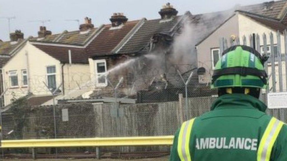 collapsed house in Whale Island Way