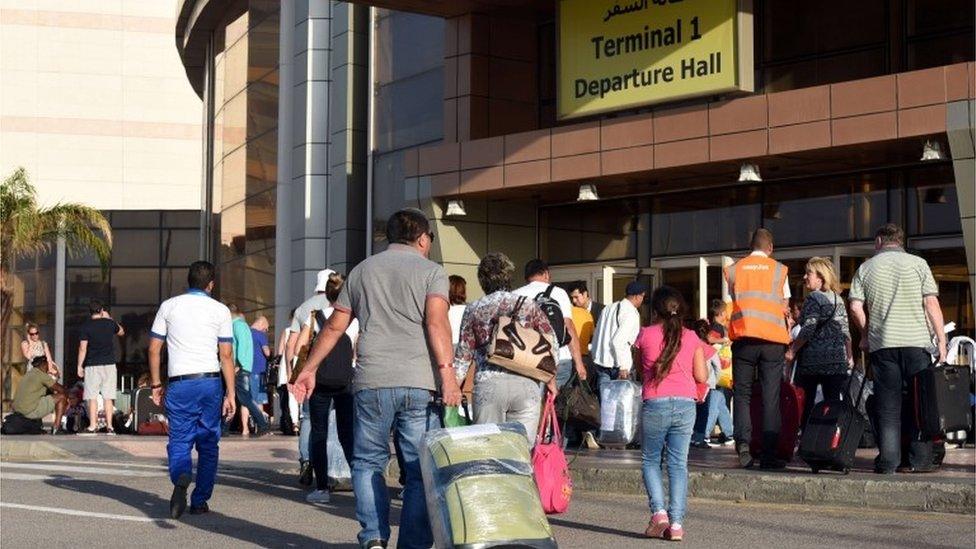 British tourists at Sharm el-Sheikh airport