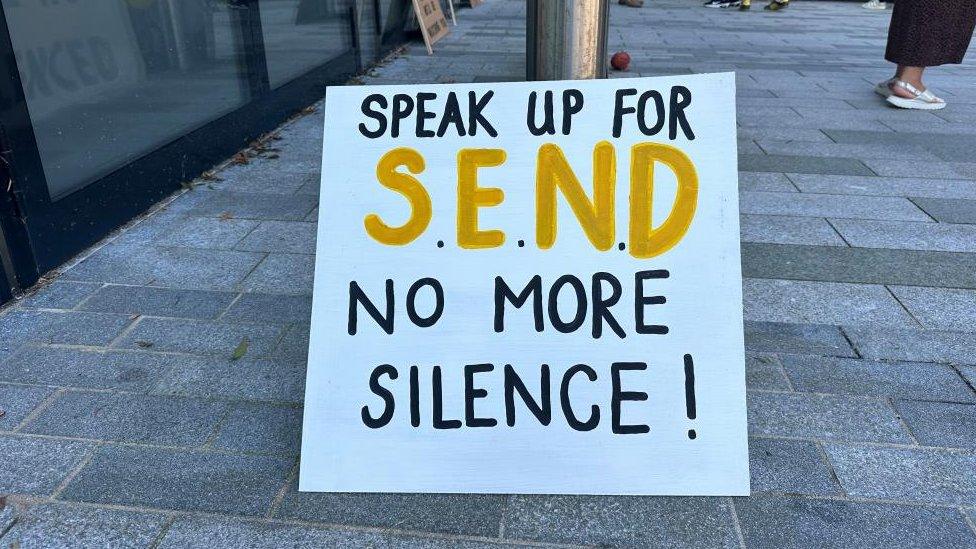 Banner stating "Speak up for SEND. No more silence."