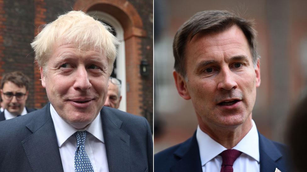 Boris Johnson and Jeremy Hunt