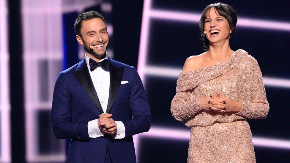 Mans Zelmerlow and Petra Mede