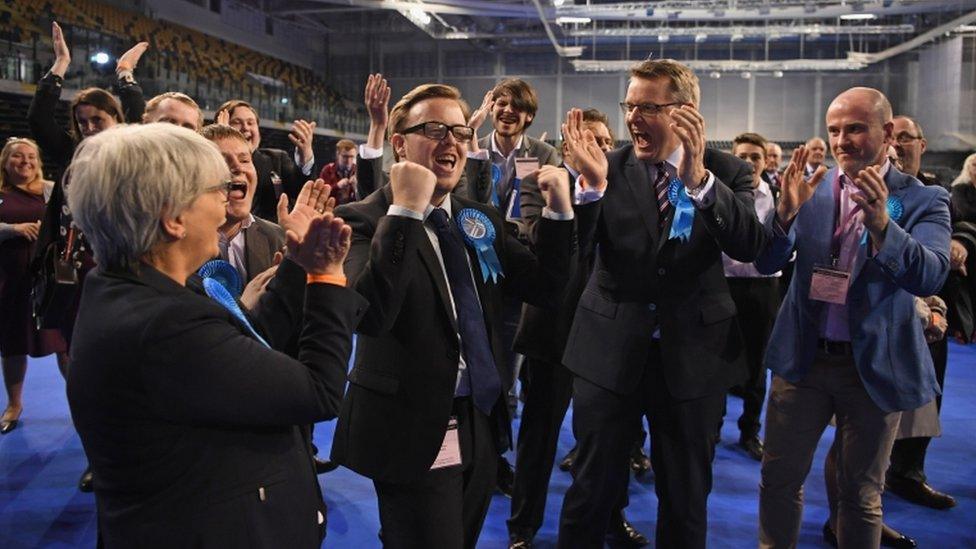 Tories celebrating