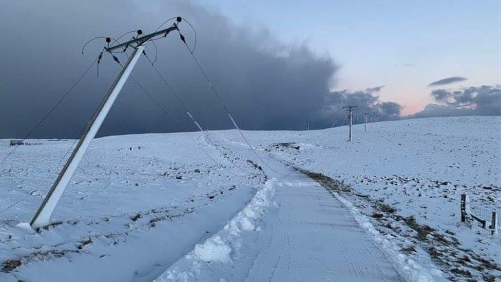 Power cables down in Shetland