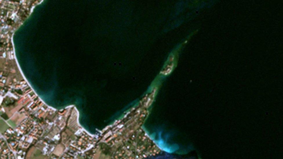 lake garda satellite shot before drought