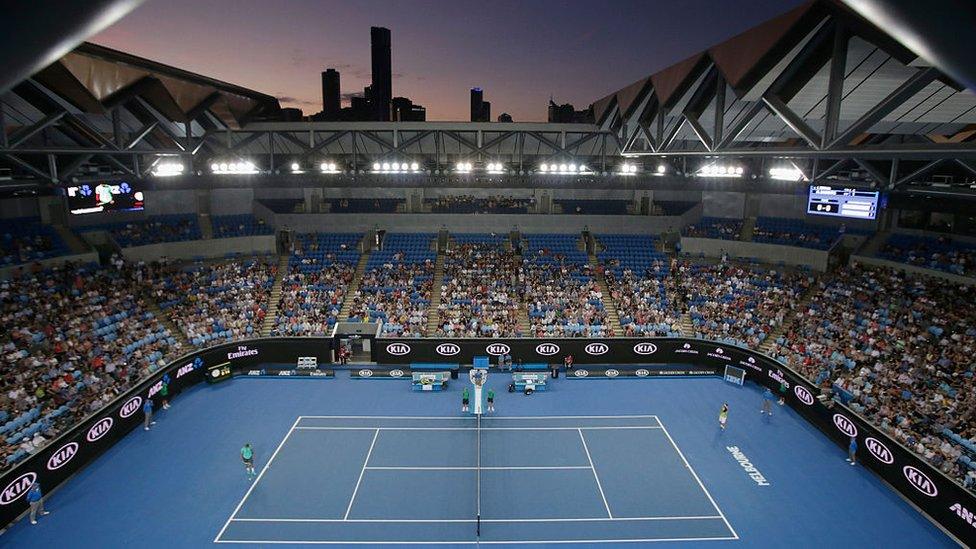 A general view the first round of the 2016 Australian Open in January