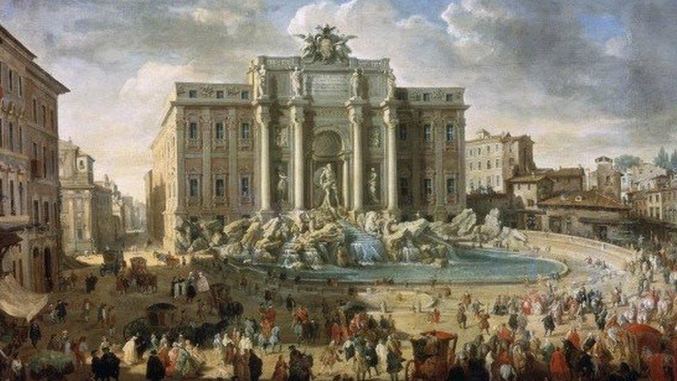 The Trevi fountain (18th century)