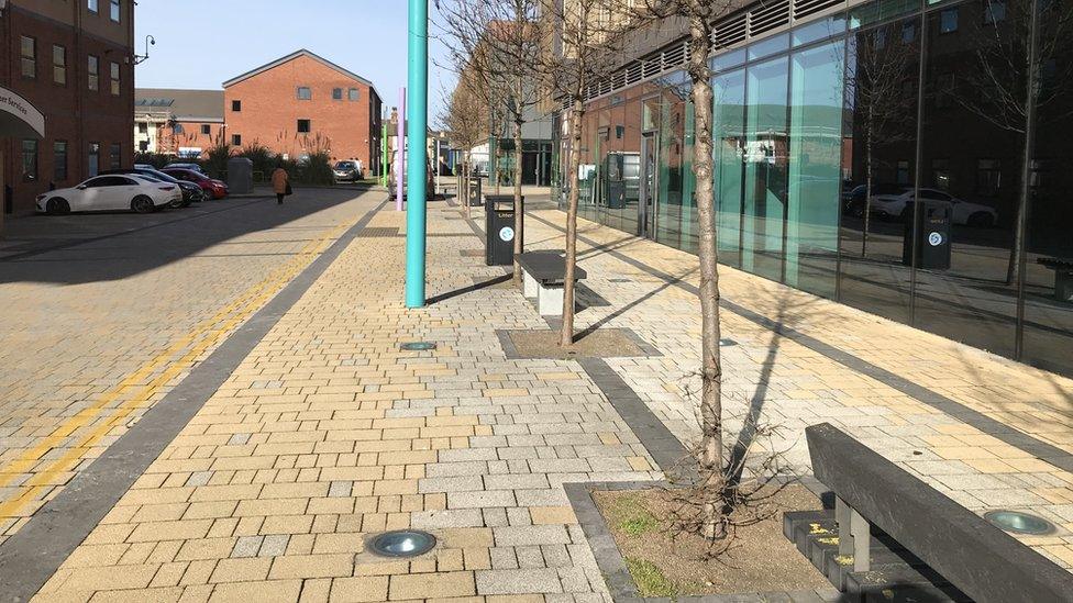 The affected lights outside the civic centre in Redcar