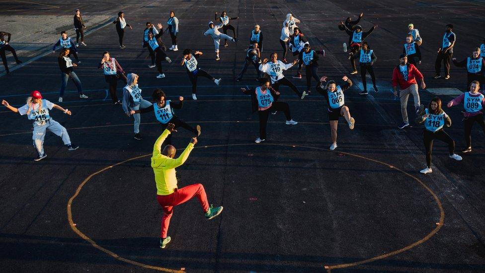 Shaun Cope, Creative Consultant, leads a Birmingham 2022 Opening Ceremony rehearsal