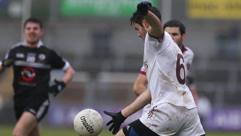 Chrissy McKaigue of Slaughtneil has won Ulster Championship medals in football and hurling in 2016