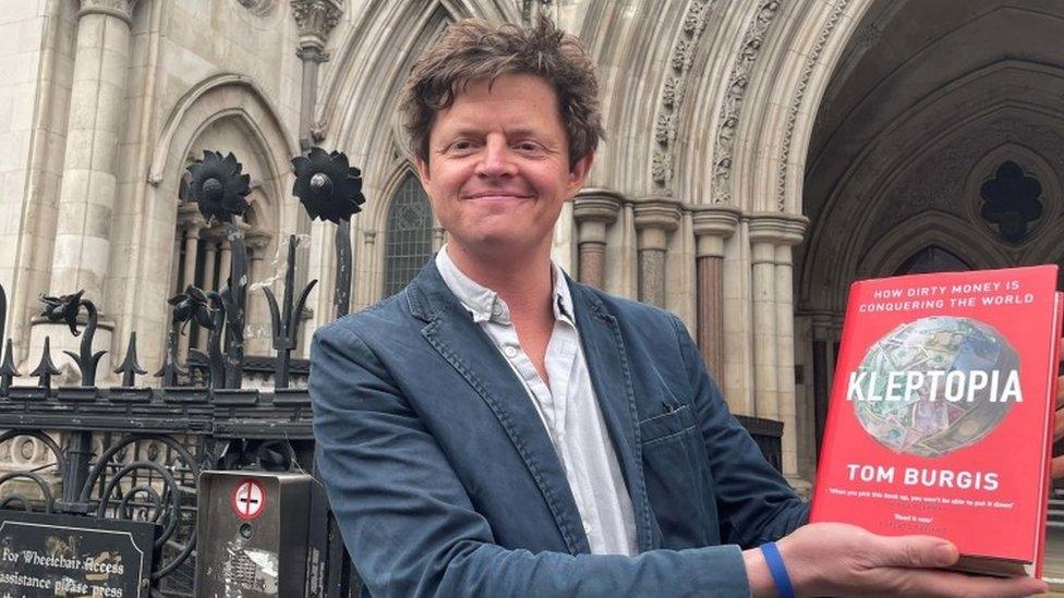 Tom Burgis outside the Royal Courts of Justice