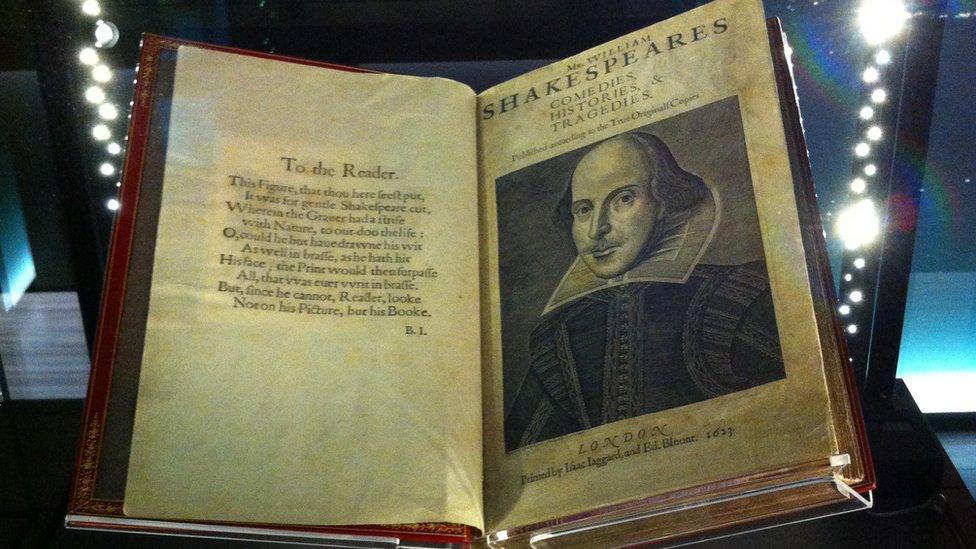 Copy of Shakespeare's First Folio owned by the University of Leeds