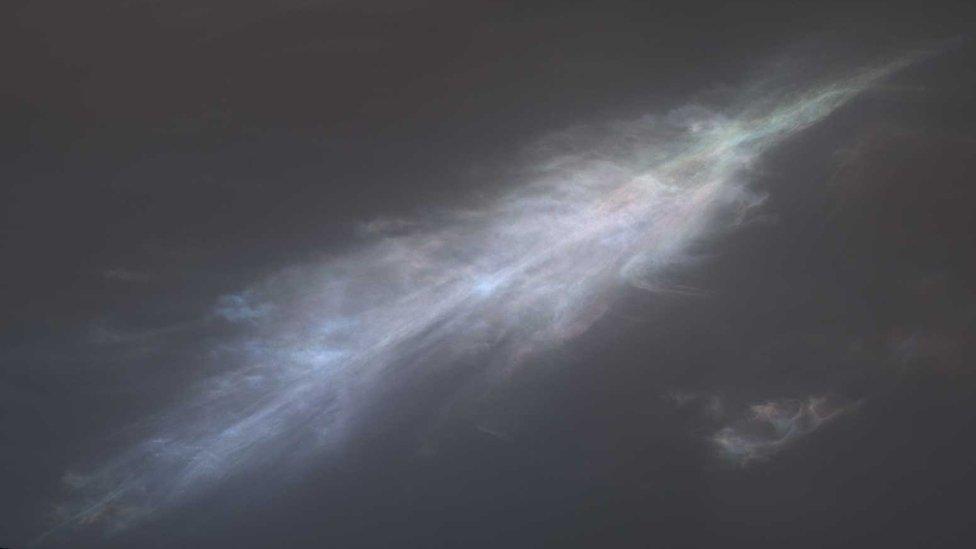 iridescent cloud photo taken by Curiosity rover