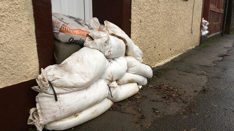 Sandbags in Egremont