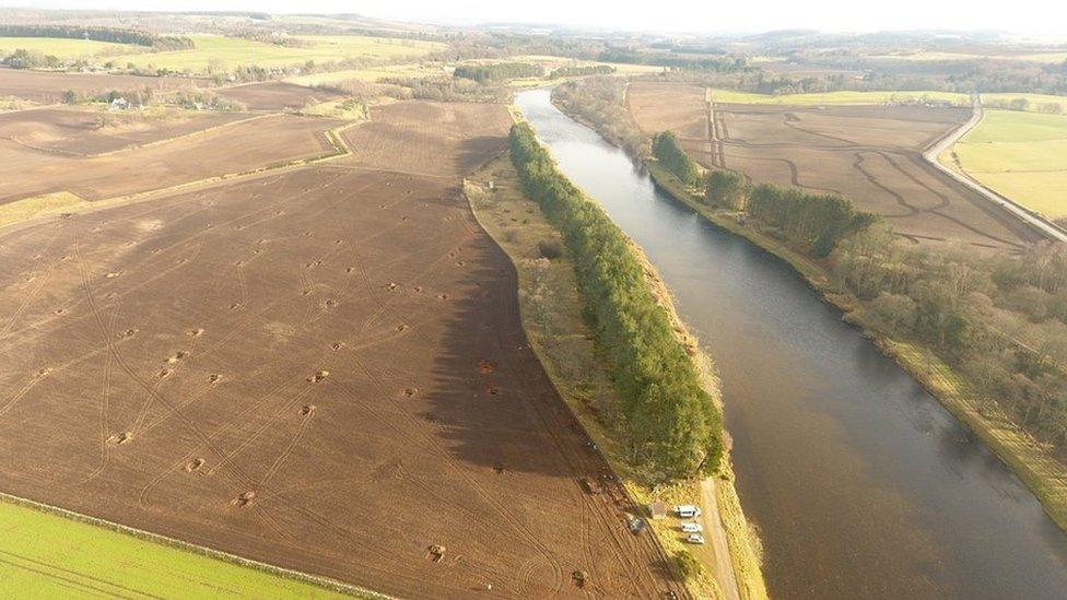 Aerial photograph of site