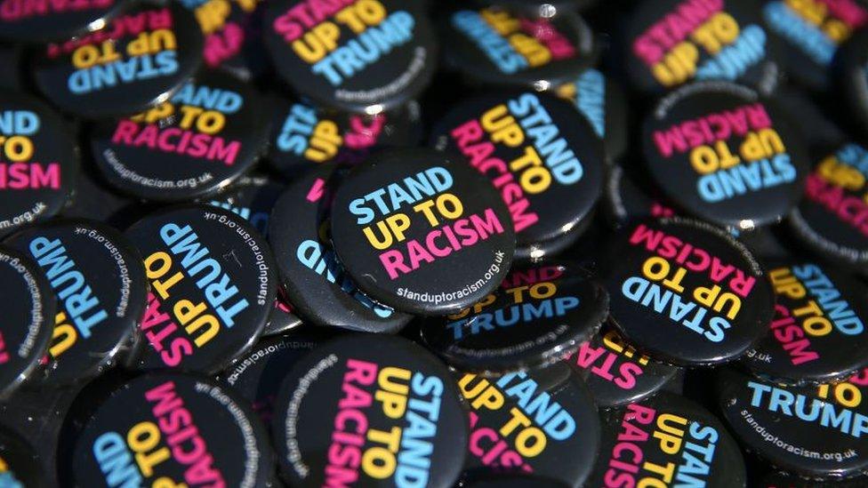 stand up to racism badge