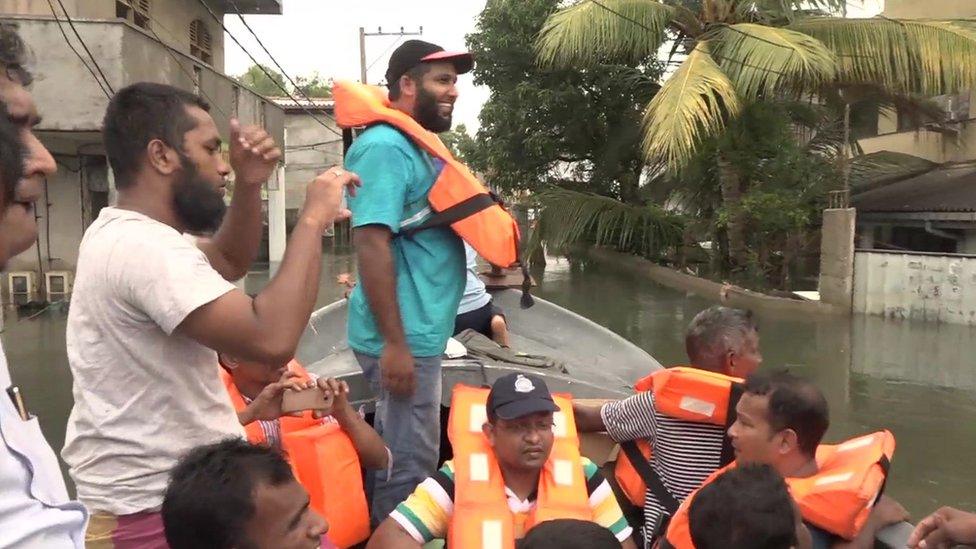 Sri Lanka navy rescue boat