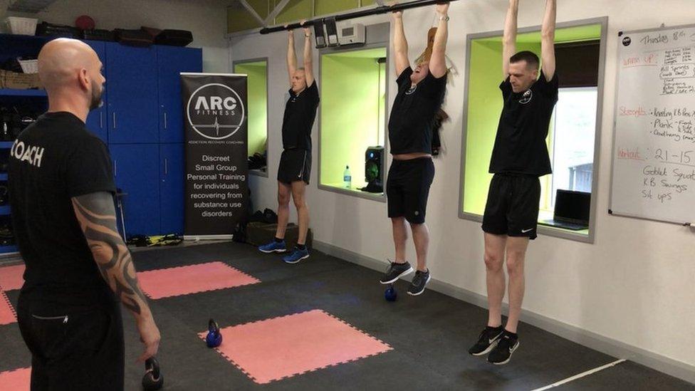 clients on a pull-up bar