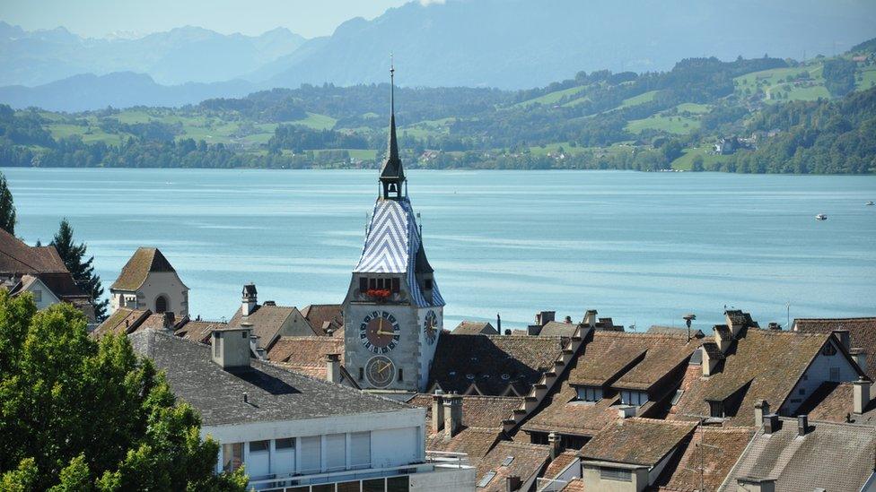 A view of Zug's centre and its lake