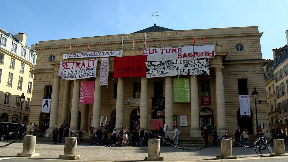 The Odeon theatre in Paris