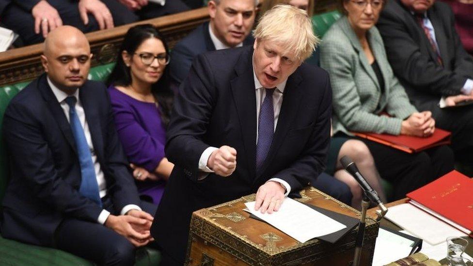 Boris Johnson in the Commons