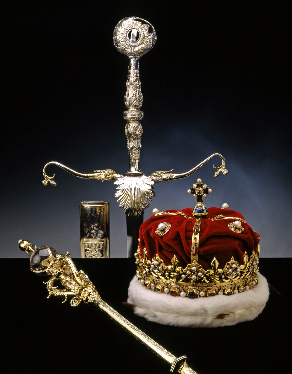 The Honours of Scotland - sword, sceptre and the Crown of Scotland