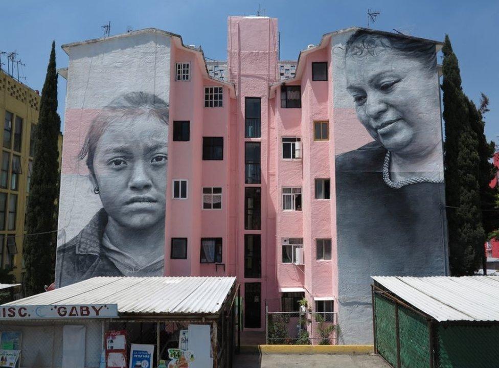 This mural on the outskirts of Mexico City was a response to high rates of violence towards women